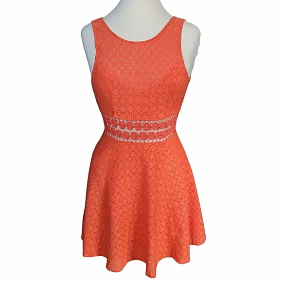 Free People Red Mini Skater Dress Size 2 - Picture 1 of 8
